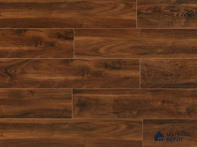 HDF Laminate Wood Floor AC5 Grade LF 00333 F Radiance River Walnut 48 x 8 inch (1217x197 mm) - 12 mm | Aqua Protect 12 Hours Water Resistance | Anti Static and Stain Resistant | 0.5 mm V Groove | Real Wood Touch Surface | Uniclic Installation | 14 Plank Variations | 20 Years Warranty
