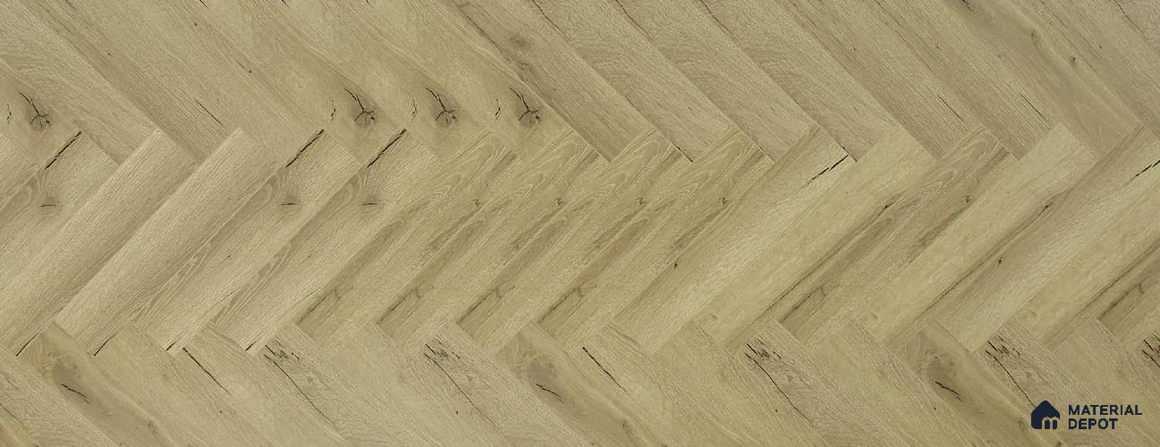HDF Herringbone Real Wood Matte Surface Laminate Wood Floor AC5 Grade LF 00337 Beaconia Sun Bleached Oak 19 x 4 inch (470x95 mm) - 12 mm | Aqua Protect 12 Hours Water Resistance | Anti Static and Stain Resistant | 0.5 mm V Groove | Real Wood Touch Surface | Uniclic Installation | 36 Plank Variations | 25 Years Warranty