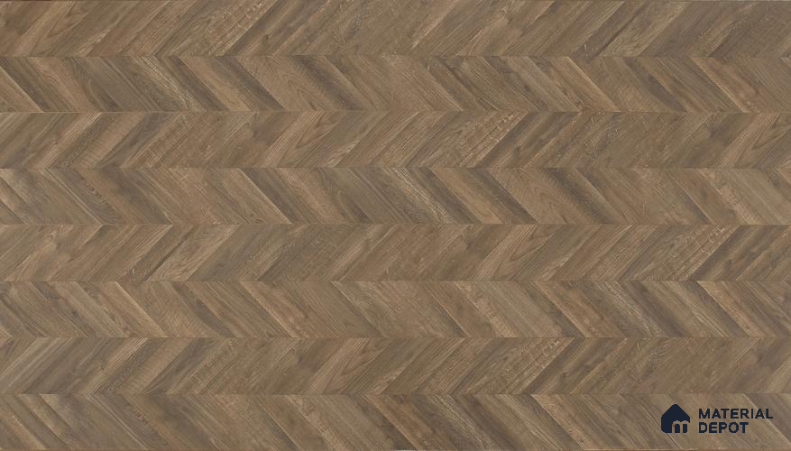 HDF Chevron Authentic Embossed Laminate Wood Floor AC5 Grade LF 00330 D Patternia Milk Chocolate 48 x 12 inch (1215x300 mm) - 8 mm | Aqua Protect 12 Hours Water Resistance | Anti Static and Stain Resistant | 0.5 mm V Groove | Real Wood Touch Surface | Uniclic Installation | 14 Plank Variations | 20 Years Warranty