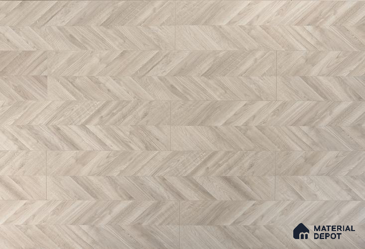 HDF Chevron Authentic Embossed Laminate Wood Floor AC5 Grade LF 00330 C Patternia Pastle 48 x 12 inch (1215x300 mm) - 8 mm | Aqua Protect 12 Hours Water Resistance | Anti Static and Stain Resistant | 0.5 mm V Groove | Real Wood Touch Surface | Uniclic Installation | 14 Plank Variations | 20 Years Warranty