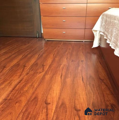 HDF Real Wood Matte Surface Laminate Wood Floor AC4 Grade LF 00320 H Memento Brazilian Cherry 48 x 8 inch (1217x196 mm) - 8 mm | Aqua Protect 12 Hours Water Resistant | 20 Years Warranty | Anti Static and Stain Resistant | Straight Edge | Wood Embossed Surface | Double Click Installation | 10 Plank Variations