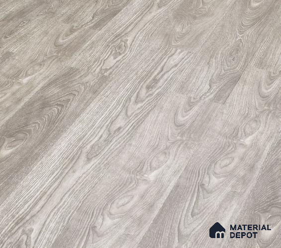 HDF Real Wood Matte Surface Laminate Wood Floor AC4 Grade LF 00320 E Memento Magestic Grey 48 x 8 inch (1217x196 mm) - 8 mm | Aqua Protect 12 Hours Water Resistant | 20 Years Warranty | Anti Static and Stain Resistant | Straight Edge | Wood Embossed Surface | Double Click Installation | 10 Plank Variations