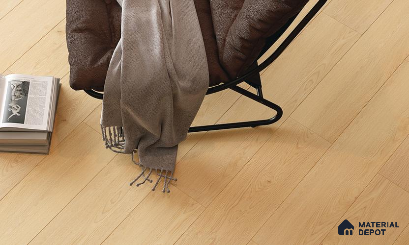 HDF Laminate Wood Floor AC4 Grade LF 00324 B Panorama Caramel Drizzle 48 x 9 inch (1215x240 mm) - 8 mm | Aqua Protect 12 Hours Water Resistance | Anti Static and Stain Resistant | 0.5 mm V Groove | Wood Embossed Surface | Uniclic Installation | 10 Plank Variations
