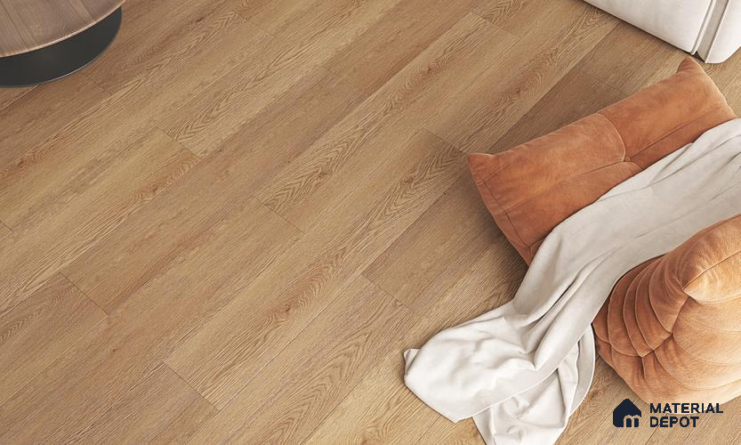 HDF Laminate Wood Floor AC4 Grade LF 00323 B Panorama Pearly Dawn 48 x 9 inch (1215x240 mm) - 8 mm | Aqua Protect 12 Hours Water Resistance | Anti Static and Stain Resistant | 0.5 mm V Groove | Wood Embossed Surface | Uniclic Installation | 10 Plank Variations