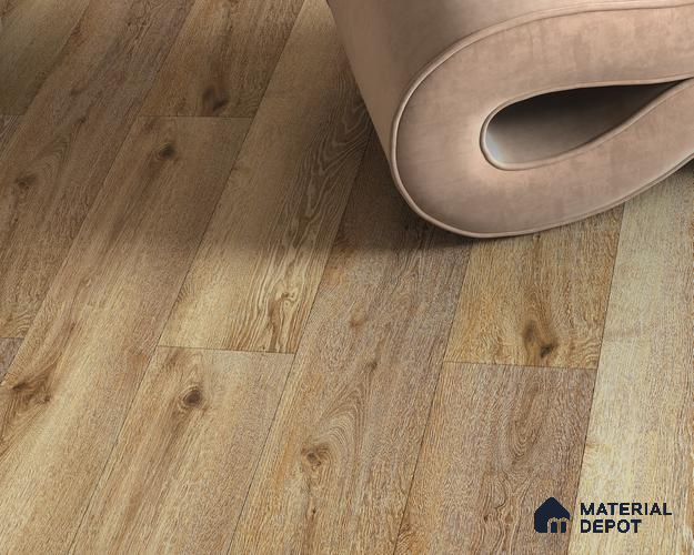 HDF Laminate Wood Floor AC4 Grade LF 00323 D Panorama Toasted Almond 48 x 9 inch (1215x240 mm) - 8 mm | Aqua Protect 12 Hours Water Resistance | Anti Static and Stain Resistant | 0.5 mm V Groove | Wood Embossed Surface | Uniclic Installation | 10 Plank Variations