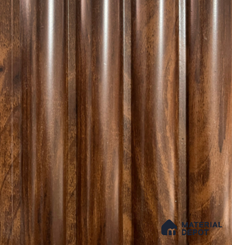 Brown Wooden Louver PN 04905 8 ft x 4.9 inch Charcoal Panel - 12 mm | Suitable for Feature Wall, TV Unit & Living Room | Width is Subjected to 5% Variation