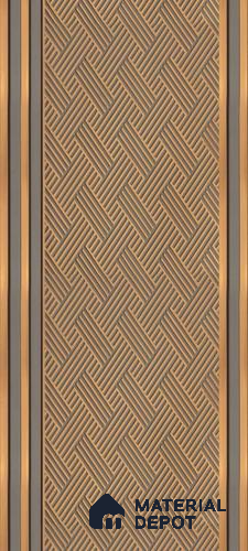 Brown Patterned Louver PN 01651 8 ft x 12 inch Charcoal Panel - 6 mm | Suitable for Feature Wall, TV Unit & Living Room | Width is Subjected to 5% Variation