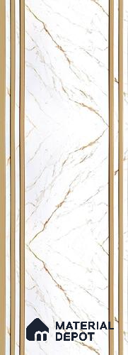 White Marble Look Charcoal Decorative Wall Panel PN 05645 8 ft x 1 ft - 7 mm | Suitable for Feature Wall, TV Unit & Living Room | Width is Subjected to 5% Variation