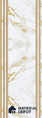 White Marble Look Charcoal Decorative Wall Panel PN 05650 8 ft x 1 ft - 7 mm | Suitable for Feature Wall, TV Unit & Living Room | Width is Subjected to 5% Variation