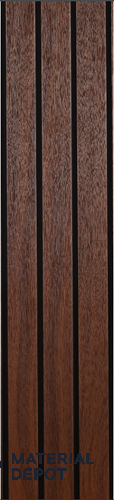 Brown Wooden Louver PN 00385 10 ft x 12 inch PVC Panel - 10 mm | Suitable for Feature Wall, TV Unit & Living Room | Width is Subjected to 5% Variation