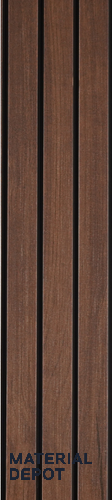 Brown Wooden Look PVC Louver/Panel 10 ft x 1 ft - 10 mm | Ideal for Feature Wall, Living Room, Bedroom, TV Cabinet, Hotel, Restaurant, Office | PN 00383 | Image 01