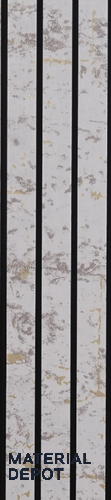 White Metallic Louver PN 00389 10 ft x 12 inch PVC Panel - 10 mm | Suitable for Feature Wall, TV Unit & Living Room | Width is Subjected to 5% Variation