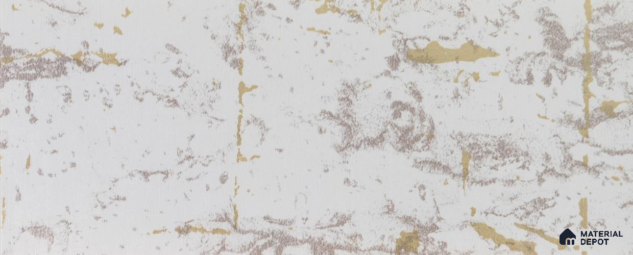 White Metallic Look PVC Decorative Wall Panel PN 00449 10 ft x 10 inch - 6 mm | Suitable for Feature Wall, TV Unit & Living Room | Width is Subjected to 5% Variation