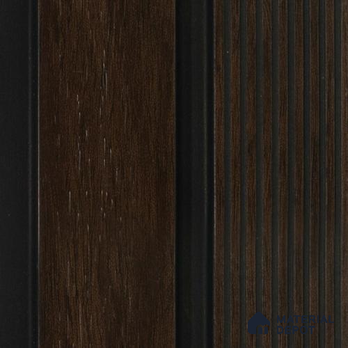 Brown Wooden Louver PN 00463 9.5 ft x 4.9 inch Charcoal Panel - 12 mm | Suitable for Feature Wall, TV Unit & Living Room | Width is Subjected to 5% Variation