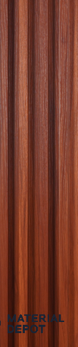 Brown Wooden Louver PN 00419 9.5 ft x 6.5 inch WPC Panel - 23 mm | Suitable for Feature Wall, TV Unit & Living Room | Width is Subjected to 5% Variation