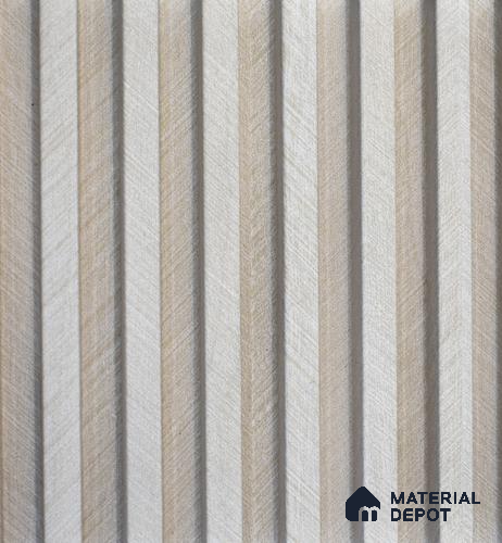 White Stone Look WPC Louver/Panel 9.5 Ft x 6.5 inch - 17 mm | Ideal for Feature Wall, Living Room, Bedroom, Home, Office | PN 00268 | Width is Subjected to 5% Variation