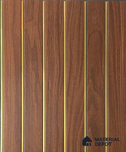 Brown Wood Look PVC Louver/Panel | 10ft x 1ft | 10 - mm | PN 07860