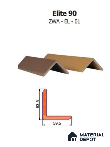 Charcoal Color Elite 90 ZWA EL 01 L trim - 9.5 ft