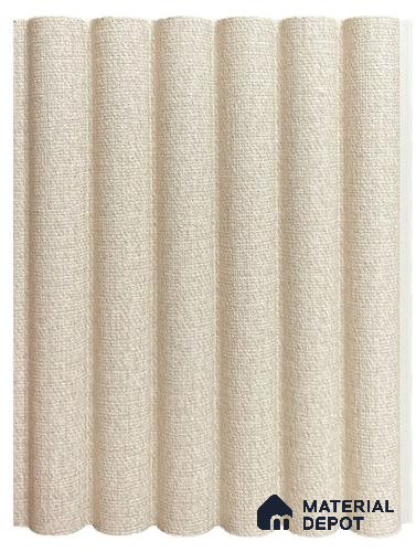 Cream Fabric Patterned Look WPC Louver/Panel | 9.5 ft x 6.2 inch | 15 - mm | PN 06544 B