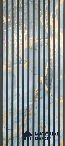 Grey Marble Louver PN 06093 10 ft x 9.8 inch PVC Panel - 10 mm | Suitable for Feature Wall, TV Unit & Living Room | Width is Subjected to 5% Variation