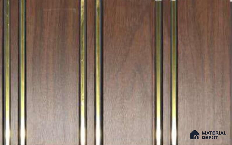 Brown Wood Look PVC Louver/Panel | 10 ft x 1 ft | 10 - mm | PN 06195