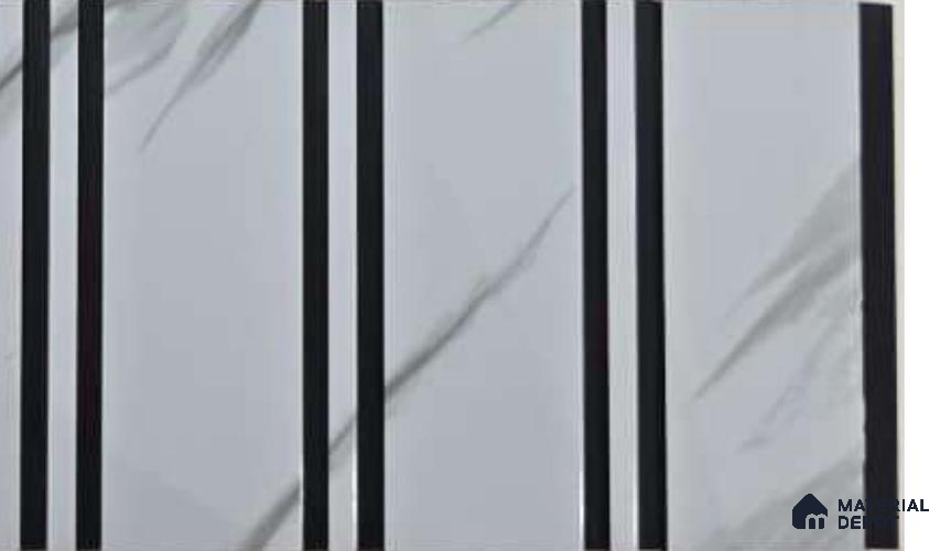 White Marble Look PVC Louver/Panel | 10 ft x 1 ft | 10 - mm | PN 06197