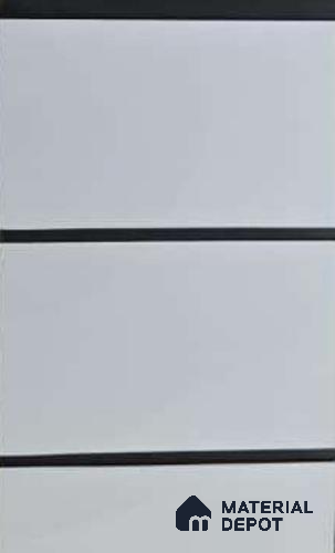 White Plain Colour Look PVC Louver/Panel | 10ft x 1ft | 10 - mm | PN 06201