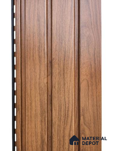 Brown Wooden Louver PN 06113 9.5 ft x 12 inch PVC Panel - 11 mm | Suitable for Feature Wall, TV Unit & Living Room | Width is Subjected to 5% Variation