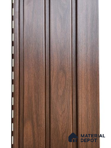 Brown Wooden Louver PN 06114 9.5 ft x 12 inch PVC Panel - 11 mm | Suitable for Feature Wall, TV Unit & Living Room | Width is Subjected to 5% Variation