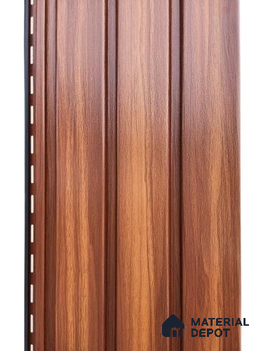 Brown Wooden Louver PN 06115 9.5 ft x 12 inch PVC Panel - 11 mm | Suitable for Feature Wall, TV Unit & Living Room | Width is Subjected to 5% Variation