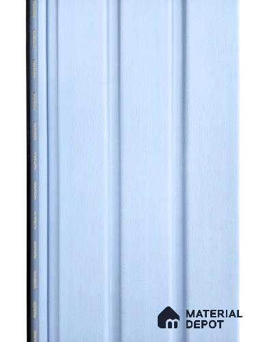 White Plain Colour Louver PN 06117 9.5 ft x 12 inch PVC Panel - 11 mm | Suitable for Feature Wall, TV Unit & Living Room | Width is Subjected to 5% Variation