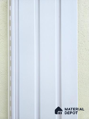 White Plain Colour Louver PN 06118 9.5 ft x 12 inch PVC Panel - 11 mm | Suitable for Feature Wall, TV Unit & Living Room | Width is Subjected to 5% Variation