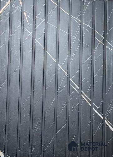 Black Marble Look PVC Louver/Panel 10 ft x 1 ft - 10 mm | Ideal for Feature Wall, Living Room, Bedroom, TV Cabinet, Hotel, Restaurant, Office | PN 07843
