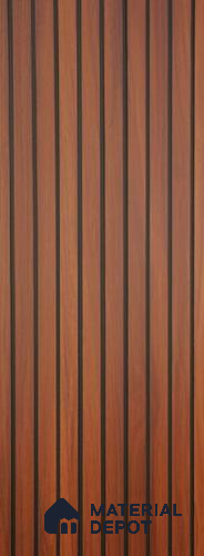 Brown Wood Look PVC Louver/Panel | 10 ft x 1 ft | 12 - mm | PN 02555
