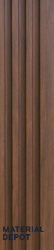 Brown Wooden Louver PN 02898 9.5 ft x 6 inch WPC Panel - 23 mm | Suitable for Feature Wall, TV Unit & Living Room | Width is Subjected to 5% Variation