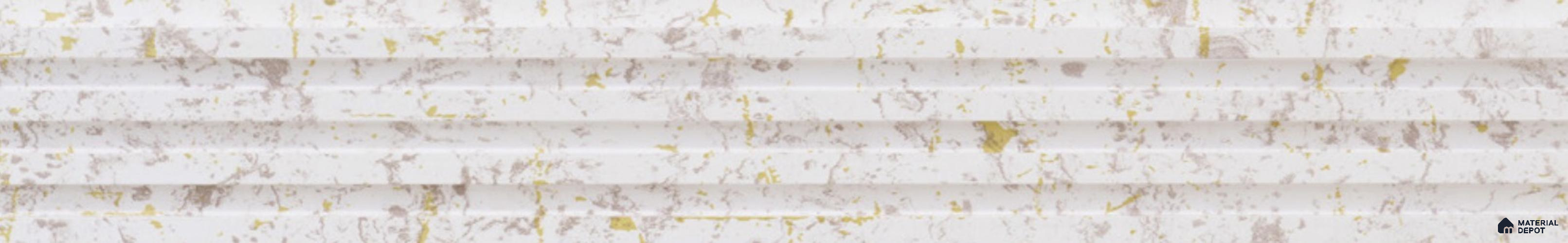 White Marble Louver PN 02904 9.5 ft x 6 inch WPC Panel - 23 mm | Suitable for Feature Wall, TV Unit & Living Room | Width is Subjected to 5% Variation
