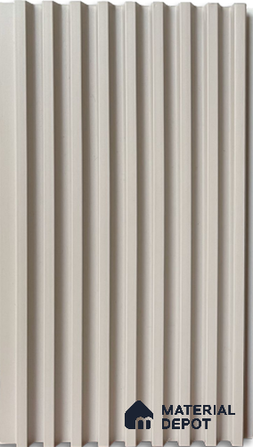 Light Beige Plain Colour Louver PN 03016 9.5 ft x 4.9 inch WPC Panel - 12 mm | Suitable for Feature Wall, TV Unit & Living Room | Width is Subjected to 5% Variation