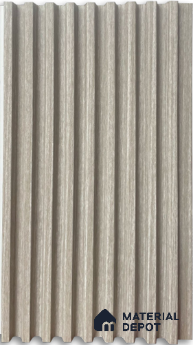 Beige Wood Wooden Louver PN 03016 K 9.5 ft x 4.9 inch WPC Panel - 12 mm | Suitable for Feature Wall, TV Unit & Living Room | Width is Subjected to 5% Variation