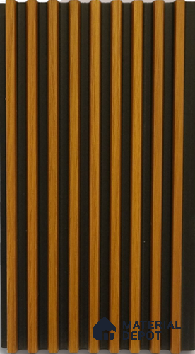 Dark Oak Wooden Louver PN 03016 M 9.5 ft x 4.9 inch WPC Panel - 12 mm | Suitable for Feature Wall, TV Unit & Living Room | Width is Subjected to 5% Variation