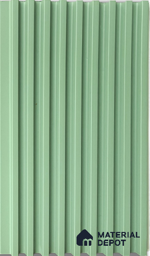 Green Plain Colour Louver PN 03016 D 9.5 ft x 4.9 inch WPC Panel - 12 mm | Suitable for Feature Wall, TV Unit & Living Room | Width is Subjected to 5% Variation