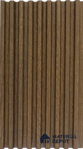 Dark Teak Wooden Louver PN 03016 G 9.5 ft x 4.9 inch WPC Panel - 12 mm | Suitable for Feature Wall, TV Unit & Living Room | Width is Subjected to 5% Variation