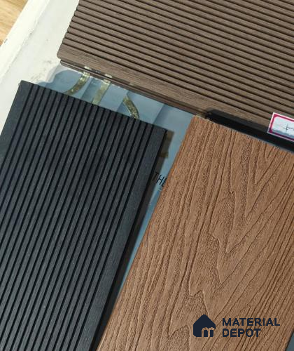 Choco Brown Colour Wide Lines 9.5 ft x 5.5 inch WPC Deck Flooring - 25 mm (10 Years Warranty)