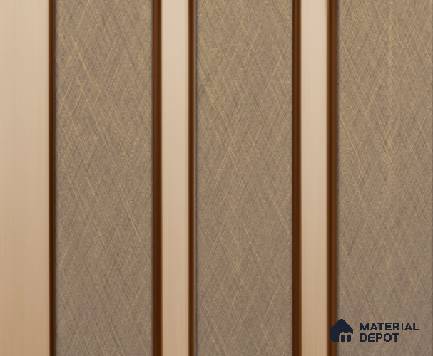 Beige Fabric Louver PN 00152 8 ft x 5 inch Charcoal Panel - 12 mm | Suitable for Feature Wall, TV Unit & Living Room | Width is Subjected to 5% Variation