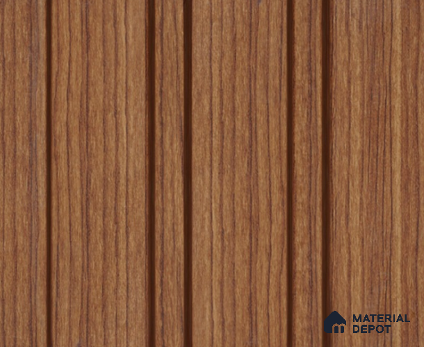 Brown Wooden Louver PN 00155 8 ft x 5 inch Charcoal Panel - 12 mm | Suitable for Feature Wall, TV Unit & Living Room | Width is Subjected to 5% Variation