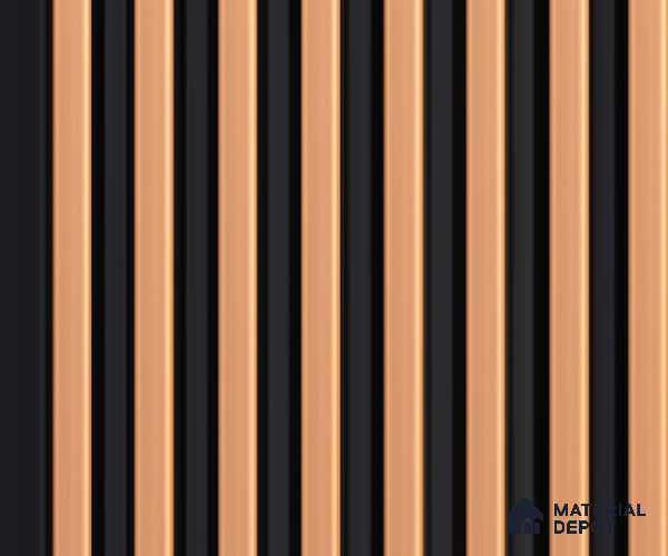 Multi Colour Plain Colour Louver PN 00157 8 ft x 5 inch Charcoal Panel - 12 mm | Suitable for Feature Wall, TV Unit & Living Room | Width is Subjected to 5% Variation