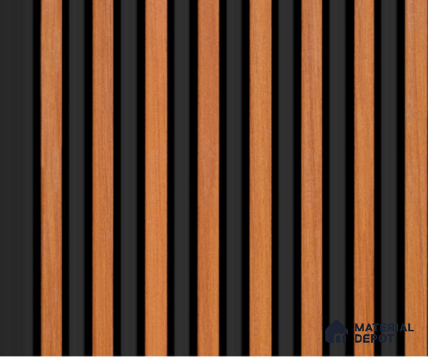 Multi Colour Plain Colour Louver PN 00158 8 ft x 5 inch Charcoal Panel - 12 mm | Suitable for Feature Wall, TV Unit & Living Room | Width is Subjected to 5% Variation