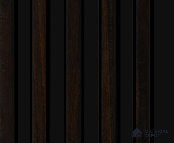 Brown Wooden Louver PN 00171 8 ft x 5 inch Charcoal Panel - 12 mm | Suitable for Feature Wall, TV Unit & Living Room | Width is Subjected to 5% Variation