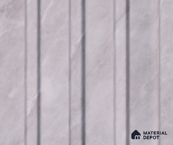 White Marble Louver PN 00179 8 ft x 5 inch Charcoal Panel - 12 mm | Suitable for Feature Wall, TV Unit & Living Room | Width is Subjected to 5% Variation