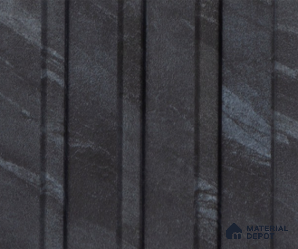 Black Marble Louver PN 00180 8 ft x 5 inch Charcoal Panel - 12 mm | Suitable for Feature Wall, TV Unit & Living Room | Width is Subjected to 5% Variation