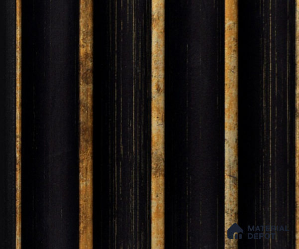 Black Marble Louver PN 00184 8 ft x 5 inch Charcoal Panel - 12 mm | Suitable for Feature Wall, TV Unit & Living Room | Width is Subjected to 5% Variation